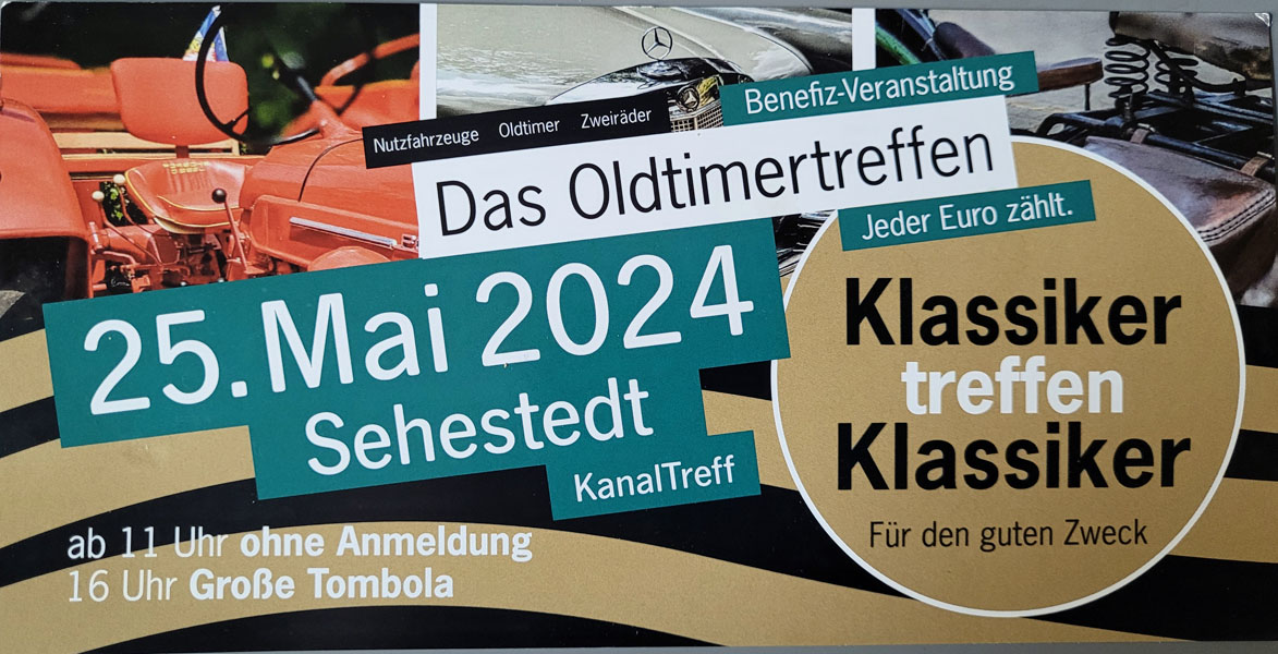 NOK Classic: Das Oldtimertreffen mit Tombola am Kanal